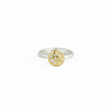 Two Tone 9mm Dew Disc Ring