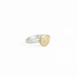 Two Tone 9mm Dew Disc Ring