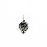 Small Round Tree of Life "Forget Me Not" Charm