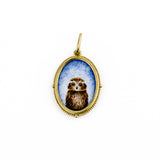 Medium Oval Framed Owl Charm