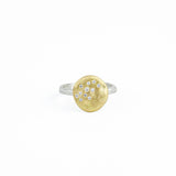 Two Tone 12mm Dew L Disc Ring