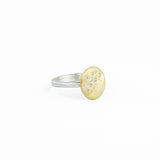 Two Tone 12mm Dew L Disc Ring