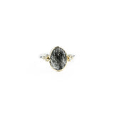 Oval Black Tourmalinated Quartz Ring