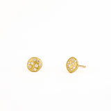 18k Small Diamond Disc Studs