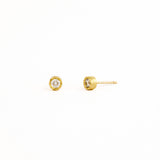 3mm Bezel Diamond Studs