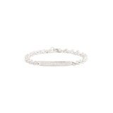 4mm Diamond Hammered Bar Bracelet