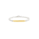 4mm Diamond Hammered Bar Bracelet