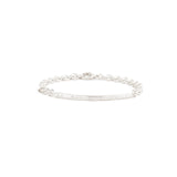 Thick Diamond Hammered Bar Bracelet
