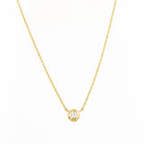 3mm Bezel Diamond Drop Necklace