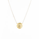 18k Medium Disc Diamond Necklace