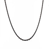 Oxidized Sterling Silver 4mm Rectangle Link Chain