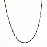 Oxidized Sterling Silver Small Oval Link Chain
