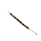 Thin Black and Brown Scroll Bracelet