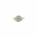 Aquamarine Ring with Diamond Accents