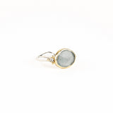 Aquamarine Ring with Diamond Accents