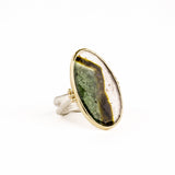 Biggie Bicolor Teal Tourmaline Ring