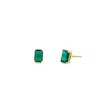 Amalfi Green Onyx Emerald-Cut Studs