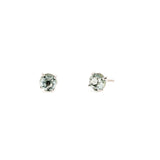 Green Envy Topaz Round Faceted Studs