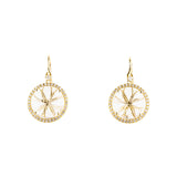 White Topaz Diamond Halo Earrings