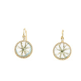 Swiss Blue Topaz Diamond Halo 8mm Studs