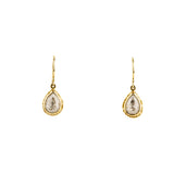 Teardrop Faceted Rustic Diamond Drops