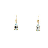 Blue Topaz Pear Faceted Earrings
