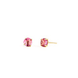 Pink Topaz Round Faceted Studs