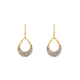 14k, Sterling, and Diamond Open Teardrop Earrings