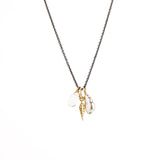 Edgy Multi Stone Charm Necklace