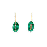 Malachite Oval Earrings