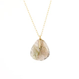 14k Labradorite & Diamond Necklace