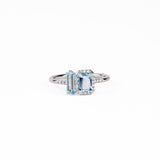 Grace Blue Topaz Toi Et Moi Ring