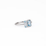 Grace Blue Topaz Toi Et Moi Ring