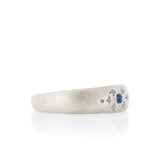 Tapered Silver Moon Band