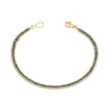 Blue Diamond Bead Bracelet