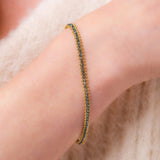 Blue Diamond Bead Bracelet