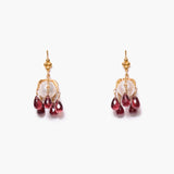 Romantic Garnet Dangle Earrings