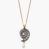 Black Mother of Pearl Shell Necklace