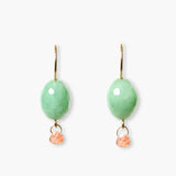 Chrysoprase & Sunstone Drop Earrings