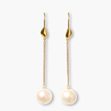 Chain Pearl Drop Earrings