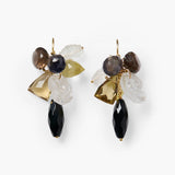 Large Stone Cluster Drop Earrings