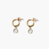 Moissanite Slice Hoops