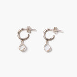 Moissanite Slice Hoops
