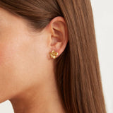 Gold Hibiscus Stud Earrings