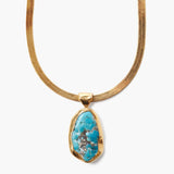 Turquoise Totem Herringbone Necklace