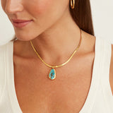 Turquoise Totem Herringbone Necklace