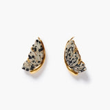 Dalmatian Jasper Butterfly Earrings