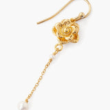 Flower Dripping Pearl Earring