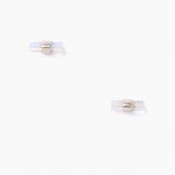 Raw Moonstone Studs