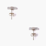 Raw Moonstone Studs